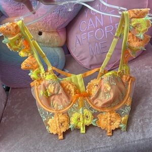For Love And Lemons Citrus Floral Lace Bralette Size XS! Brand new!